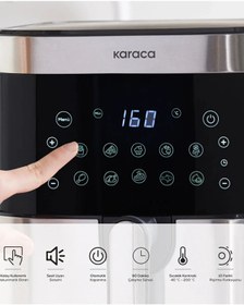 Resim Karaca 8 Kişilik XXXL 9Litre 10 Farklı pişirme fonksiyon Akıllı Dokunmatik Ekran Geniş Hazne Airfryer 