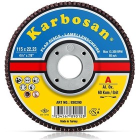 Resim Karbosan 982970 Flap Disk Konik Ao Kırmızı 115X22 40 Kum 10 Adet 