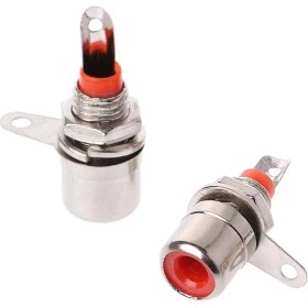 Resim Powermaster Tos Fiş Rca Şase Konnektör Somunlu Kırmızı 