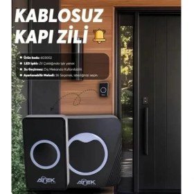 Resim Nemere Kablosuz Su Geçirmez Kapı Zili (4887) 