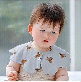 Resim Sones Benzdeer Yaprak Şeklinde Bebek Önlüğü Tükürük Havlusu, Mavi Ayı 