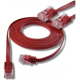 Resim Irenis CAT6 Kablo Yassı Ethernet Network Lan Ağ İnternet Kablosu 50 CM Kırmızı 