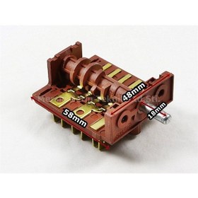 Resim Ankastre Fırın Anahtarı 6+6 Polyemit Çevirmeli Şalter - 539871334 