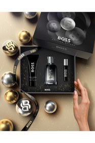 Resim BOSS Bottled Beyond EDP 100 ml Parfüm + Seyahat Boy 10 ml Parfüm + 100 ml Duş Jeli Erkek Parfüm Seti 