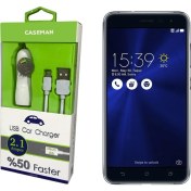Resim Case Man Asus ZenFone Zoom Araç Şarj Cihazı Adaptör + Data Kablosu Hızlı Şarj Özellikli 