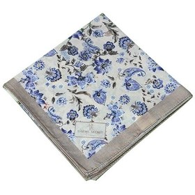 Resim Mim Eşarp Prime Pamuk Çiçek Desenli Eşarp 90x90 Cm Krem 