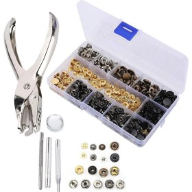 Resim CelestialCo 120 Set Snap Darlatıcı Kiti Deri 6 Renkli Metal Pres Saplama Araçları (Yurt Dışından) 