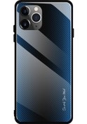 Resim iPhone Uyumlu 11 6.1 İnç 2019 İçin Doku Degrade Pc Temperli Cam Arka + Yumuşak Tpu Kenar Telefon Kabuğu 