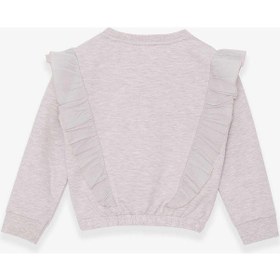 Resim Breeze Kız Çocuk Sweatshirt Beli Lastikli 4-8 Yaş, Bej Melanj-bej Melanj Bej Melanj 