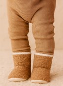 Resim Puppis Baby Organik Bebek Panduf, Ilkadım, Kaydırmaz Taban, Terletmeyen 
