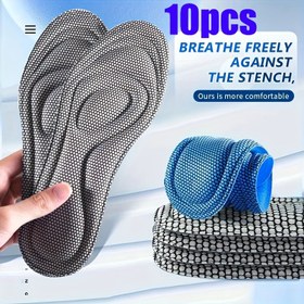 Resim 5 Çift/10 Adet Hafıza Köpük Ayakkabı Tabanlıkları - Erkekler & Kadınlar için Şok Emici Ergonomik Kemer Destekli Tabanlık, Yürüyüş ve Koşu Spor Ayakkabıları için Yumuşak Rahat Nefes Alabilen Ayak Masajı İçlikleri, Konforlu Taban Tasarımı 