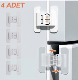 Resim Çocuk Koruma Dolap Kilidi 4'lü 