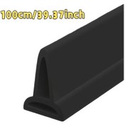 Resim Dashanshop 1 Adımlı Kurulum 118 İnç Katlanır Banyo Bariyeri Duş Ve Tuvalet Ayırıcı Siyah 100 Cm 