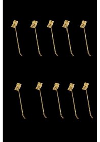 Resim Kanallı Pano Kancası 20 Cm Gold Kaplama Raf Askısı Raf Kancası Mağaza Düzenleme 10 Adet 