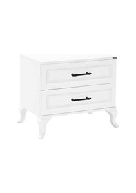 Resim Country 2 Çekmeceli Komodin-mat Lake Beyaz 51x53x40 Cm Gxyxd 