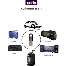 Resim Concord BT-14 Araç Teyp Bluetooth Çevirici Usb Dönüştürücü USB‑AUX Araç İçi Alıcı 