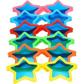 Resim Büyük Yıldız Parti Gözlüğü Karışık 12 Adet 001 
