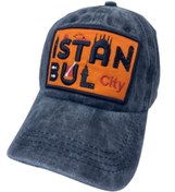 Resim Shopiolog Unisex Eskitme Lacivert Istanbul Beyzbol Spor Şapka 