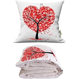 Resim Kalp Tv Battaniyeli Opsiyonel Dekoratif Araç İçi Yastık Çok Renkli 