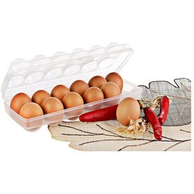 Resim River World 12'li Şeffaf Kapaklı Kilitli Yumurta Saklama Kabı Kutu 