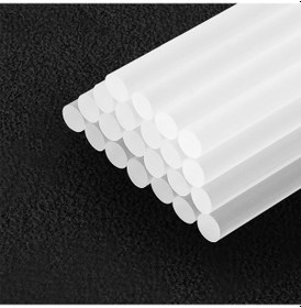 Resim Workpro Wp432001 7x100mm Sıcak Silikon Tabancası İçin 100 Adet Şeffaf Yedek Silikon/mum 