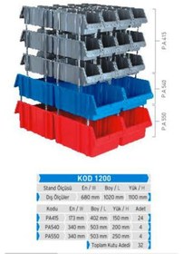 Resim Sembol Plastik Kod 1200 Çok Amaçlı Plastik Avadanlık Setleri Kat.Renk 