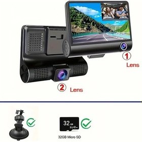 Resim Challenger Gyıoeupt Hd Çift/üç Kameralı Araç Kamerası 32gb Kart Ön Arka Görüş 150mah Batarya 