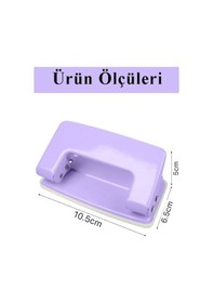 Resim Lila Delgeç Metal 1 Adet 10 Sayfa Enerji Tasaruflu Delegeç Perfaratör Kağıt Delgeci 1 Paket Lila 