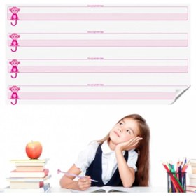 Resim Kılavuz Çizgili Akıllı Kağıt Yazı Tahtası Duvarda İz Bırakmaz Sta 