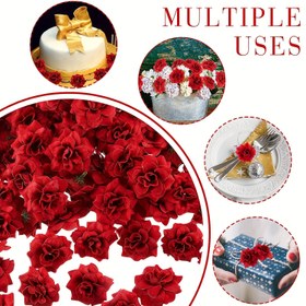 Resim 30 Adet Yapay Gül Başı, Sahte Rose Head DIY Düğün Çiçek Duvarı İçin Takma Kafalar Buketi Süsleme (Kırmızı), Parti Dekoru, Etkinlik Stili, Çiçekler, Çiçek Aranjmanları, Kalitelik Kumaş, Gerçekçi Taç Yapraklı Suni Çiçek Dekorasyonu, El Sanatları İlgi Alanı, Şahsi Gelin Tasarım Ustalığı 