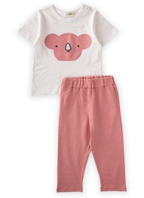 Resim Cigit Koala Aplikeli Pijama Takım 1-6 Yaş Ekru 