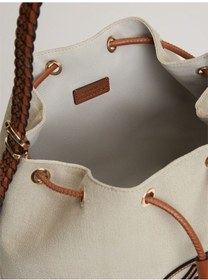 Resim Tommy Hilfiger Th Elev Summer Bucke Kadın Bej Çanta - Aw0aw18631 