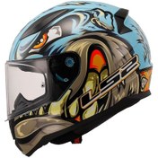 Resim Ls2 Rapid 2 Kapalı Motosiklet Kaskı Neo Mavi - Mor 