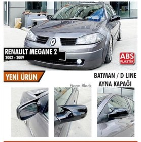 Resim Renault Megane 2 Batman Yarasa Ayna Kapağı Parlak Siyah 