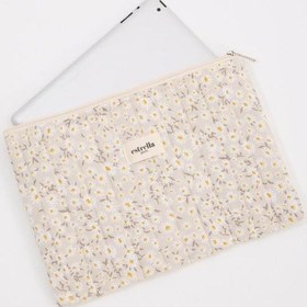 Resim Estrella Paris Nobel Tablet Çantası Kılıfı Papatya Bej 11 İnç 31 X 21 Cm 