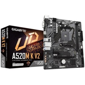 Resim Gigabyte A520m-k V2 1.0 Ddr4 5100mhz 1xvga 1xhdmı 1xm.2 Usb 3.2 Matx Am4 