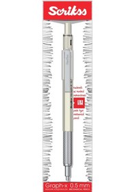 Resim Scrikss Graph-x 2b 0.5 Beyaz Gizli Uç Mekanik Kurşun Kalem 