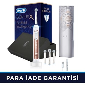 Resim Oral-B Genius X AI Luxury RoseGold Şarj Edilebilir Diş Fırçası + Seyahat Kabı 