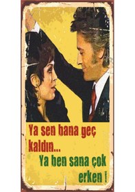 Resim cüneyt arkın sahneler yeşilçam mini retro ahşap poster 