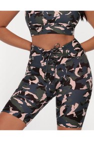 Resim Lorna Jane Off Duty Camo Bike Short Bisiklet Taytı 