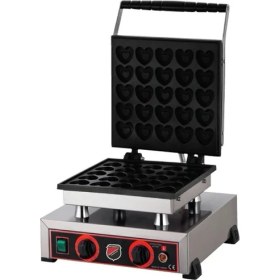 Resim Işıkgaz Silverınox Kalpli Bubble Waffle Makinesi, Tekli, Kapaklı, Elektrikli 