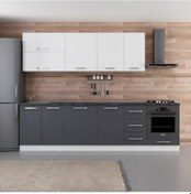 Resim Minar 290 Cm Mutfak Dolabı Beyaz Antrasit 290-A6 Beyaz 