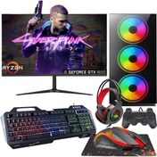 Resim Gaming Game CacheX Ryzen 5 5500 16gb Ram 256gb Ssd Gtx1650 Ek 24" Oyuncu Masaüstü Bilgisayar 
