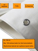 Resim 1x4 Metre Beyaz Balkon Örtüsü Branda, Balkon Çadır Bezi, Seperatörü, Uv Katkılı 