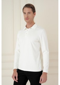 Resim Efor Ts 893 Slim Fit Ekru Spor T-shirt Ekru 
