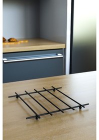 Resim Karteya Lüx 4lü Servis Sunum Seti Ve Ekmek Sepeti Havluluk Peçetelik Nihale Ekmeklik Siyah Paslanmaz Siyah 