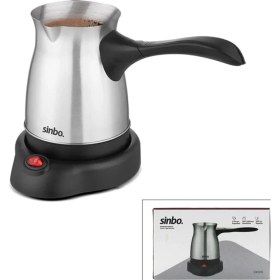 Resim Savarga Çelik Elektrikli Cezve Türk Kahve Makinesi - 6FİNCAN=500ML 360° Kablosuz Kullanım Katlanır Kulp 600W SCM-9039 (4801) 