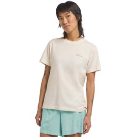 Resim Jack Wolfskin Essential T Kadın Beyaz Tişört 