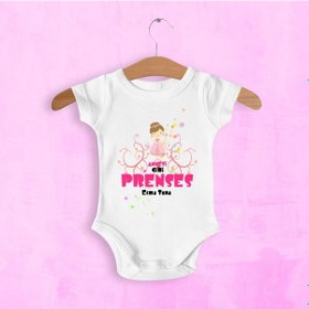 Resim Bitmeyenkartus Kişiye Özel Annesi Gibi Prenses Tasarımlı Kız Bebek Zıbın - 3 Çok Renkli 