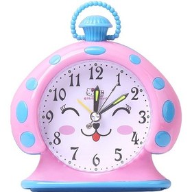 Resim Çocuklar İçin Sevimli Pembe Anime Çalar Saat, Tik Tak Sesi Çıkarmayan Analog Saat Diğer 
